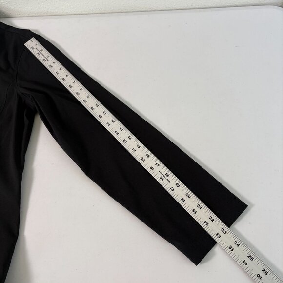 Additions by Chicos Jacket Size M 1 Black Full Zip Pockets Long Sleeve Stretch - Picture 9 of 10